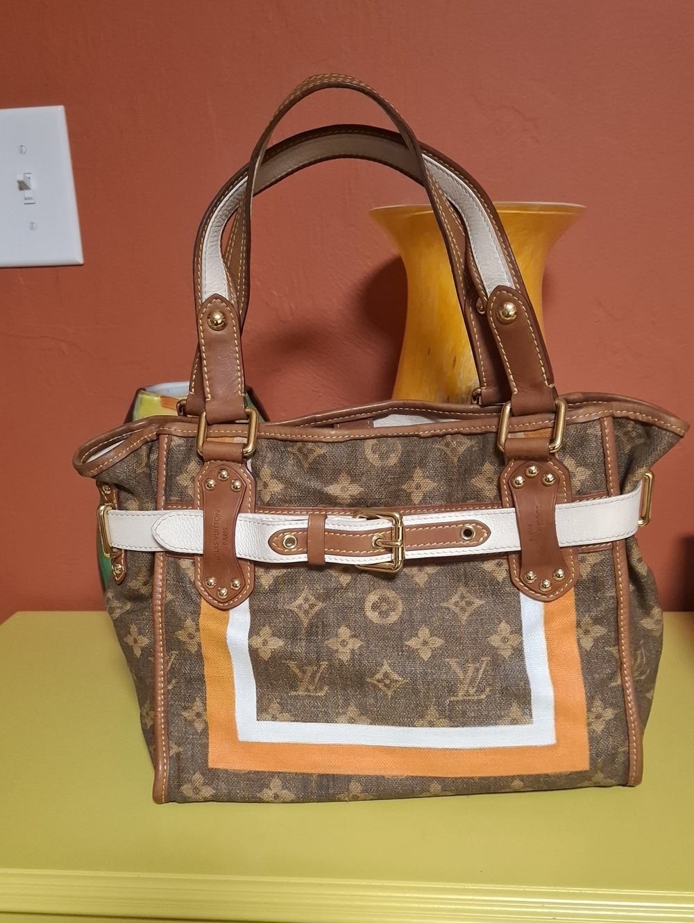 Louis Vuitton Limited Edition Monogram Tisse Sac Rayures PM Tote Bag